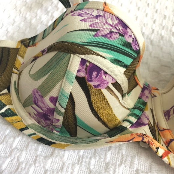 🖤Body Glove Floral Bandeau Bikini Top—S - Picture 4 of 8